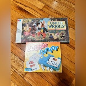 Vintage Board Games bundle Boggle Junior and Uncle Wiggily